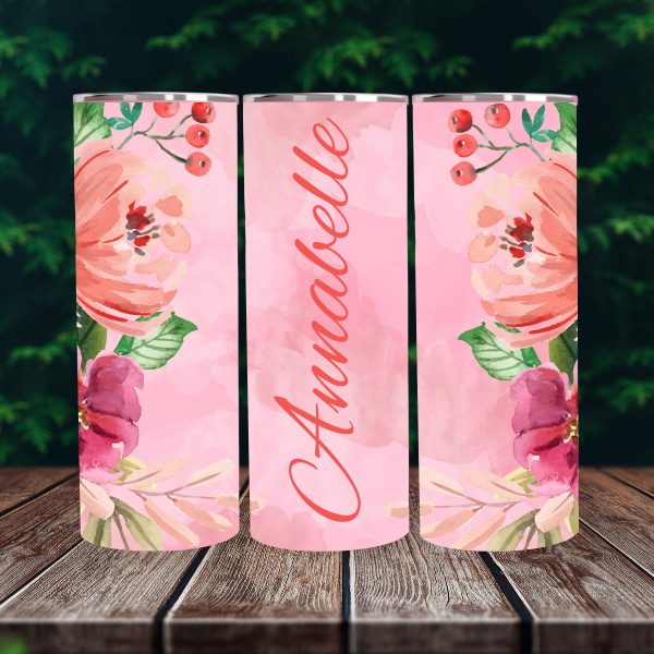 "I'm Blooming with Happiness" Tumbler