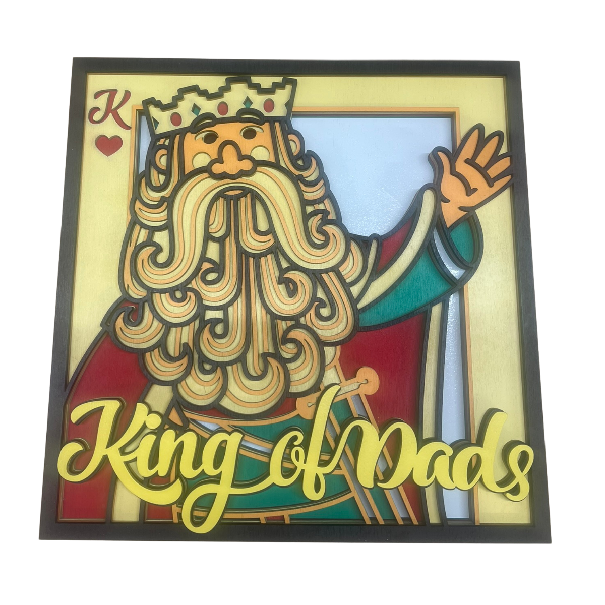 King of Dads 3D Fathers Day Wall Art