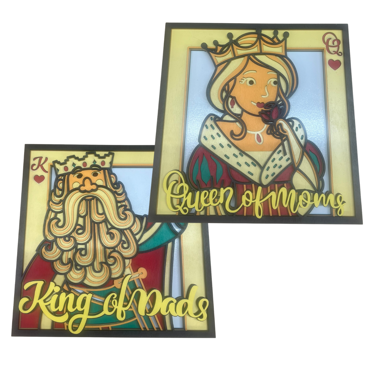 King & Queen 3D Wood Art Set