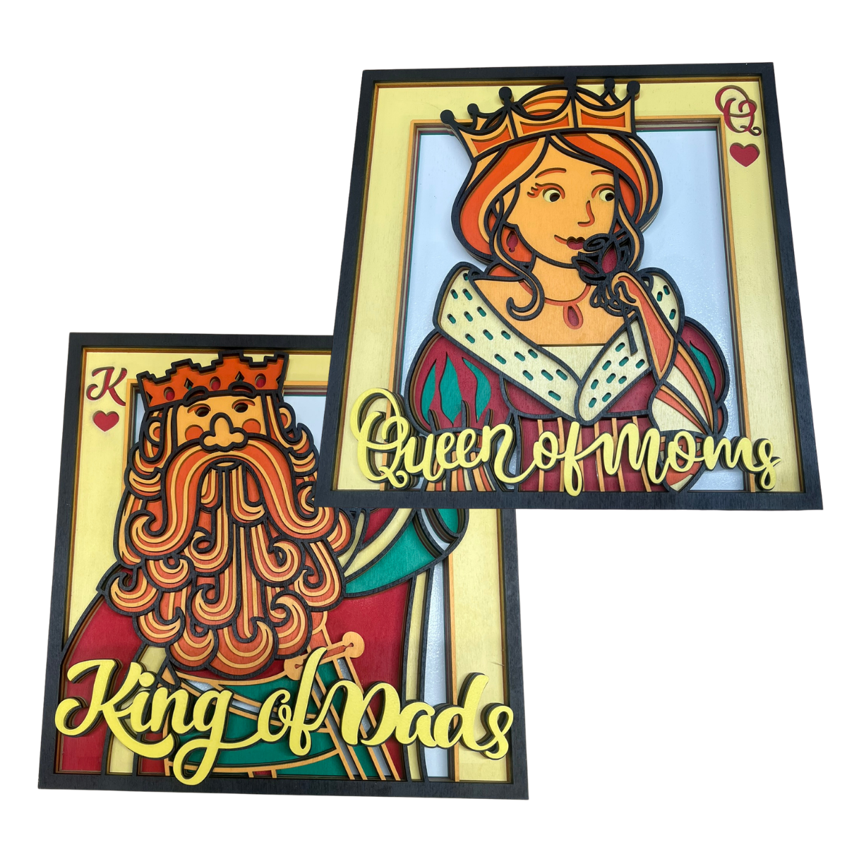 King & Queen 3D Wood Art Set