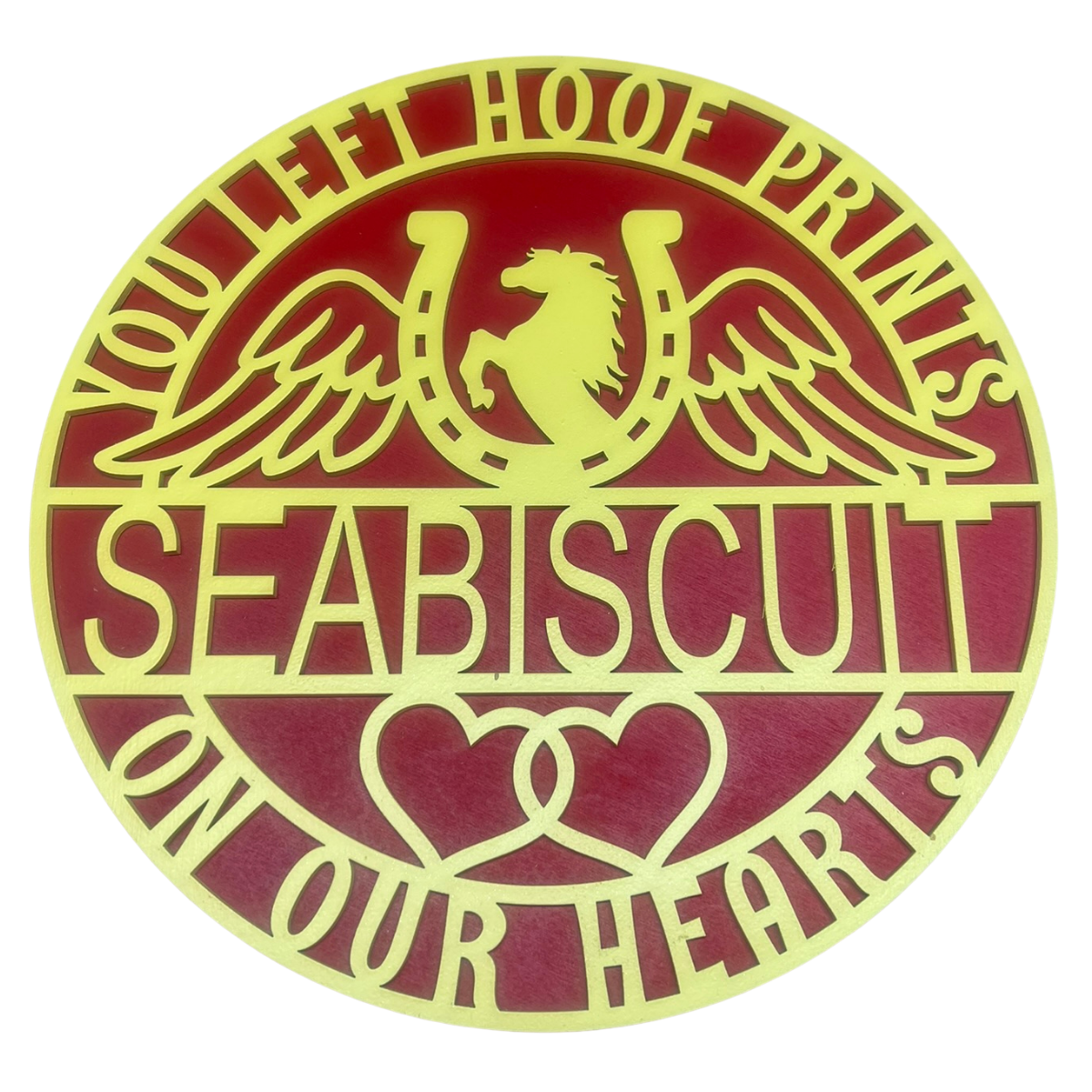 Custom 3D Horse Memorial Round Sign
