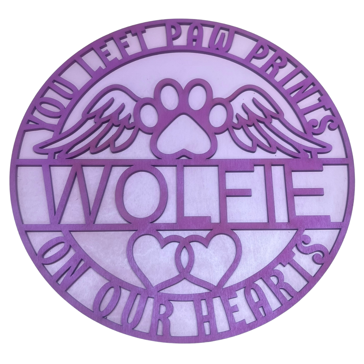 Personalized 3D Pet Dog Memorial Wood Art