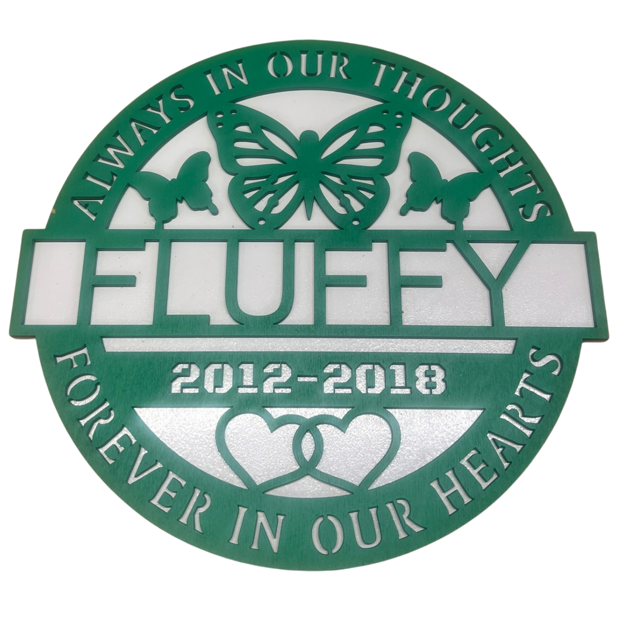 3D Butterfly Memorial Round Sign