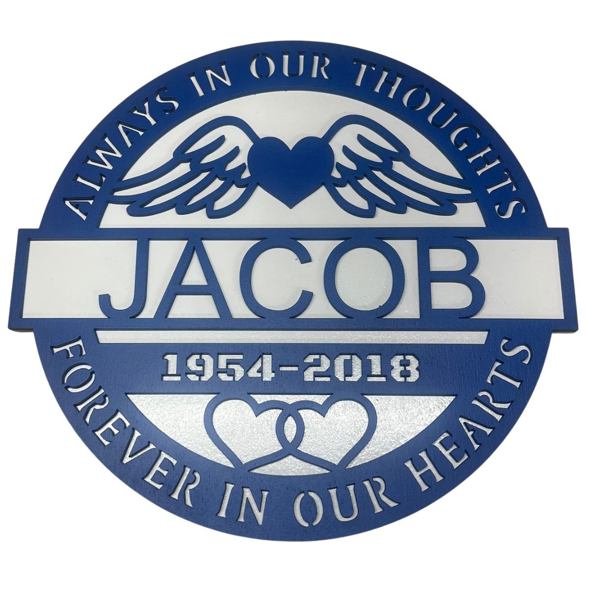 Custom 3D Winged Heart Memorial
