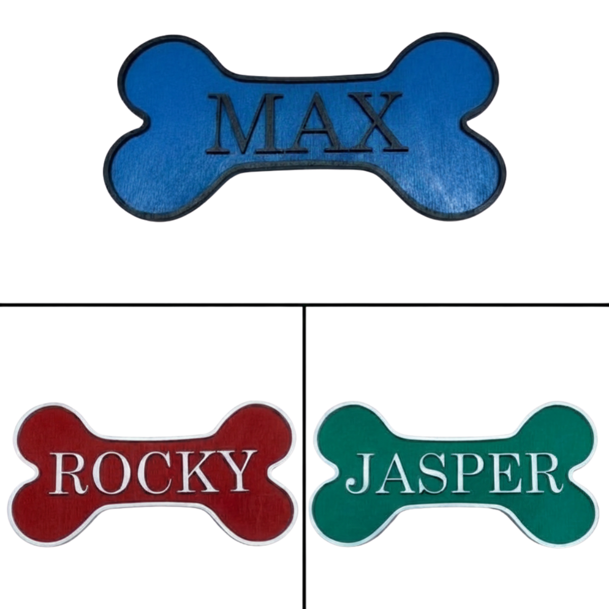 Modern 3D Pet Name Plates