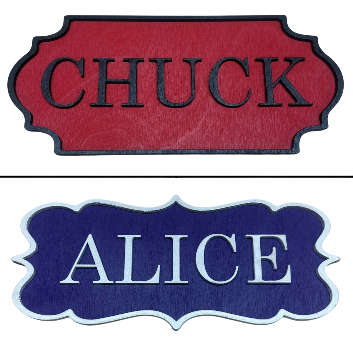 Custom 3D Scalloped Desk & Door Signs