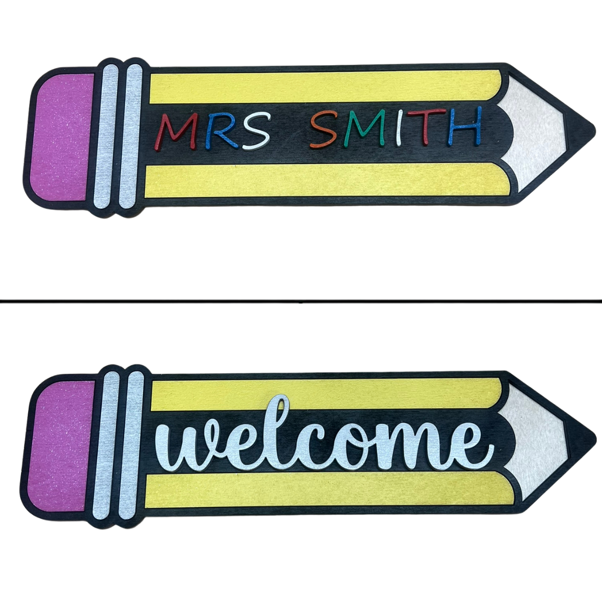 Pencil-shaped 3D Name Plate Signs